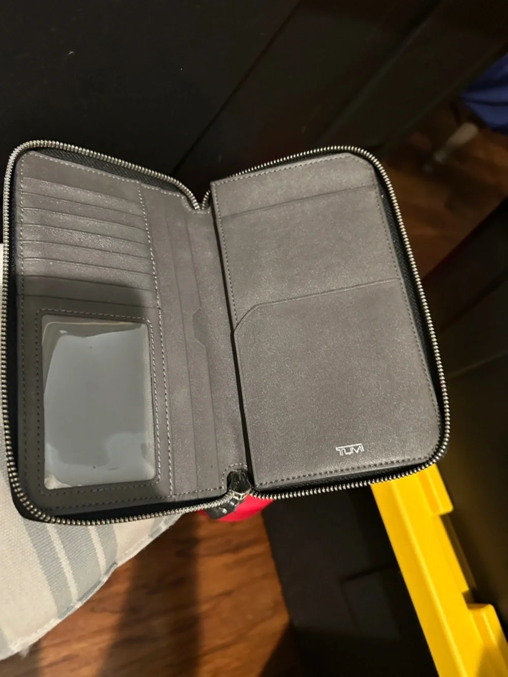 Tumi compact leather